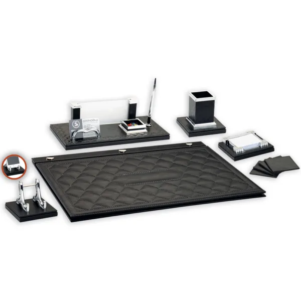 Επιτραπέζιο Σετ Γραφείου από Δερματίνη με Σουβέρ, Βάση Κινητού, Θήκη για Στυλό, Σουμέν, Βάση Καρτών, Θήκη Postit κωδ. W820 Επιτραπέζιο Σετ Γραφείου από Δερματίνη με Σουβέρ, Βάση Κινητού, Θήκη για Στυλό, Σουμέν, Βάση Καρτών, Θήκη Postit κωδ. W820