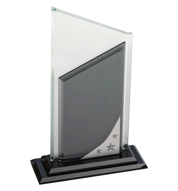 Κρυστάλλινo Βραβείο 15x25cm Γκρι & Διάφανο με Γκρι Αστέρια κωδ. PB-802 Κρυστάλλινo Βραβείο 15x25cm Γκρι & Διάφανο με Γκρι Αστέρια κωδ. PB-802