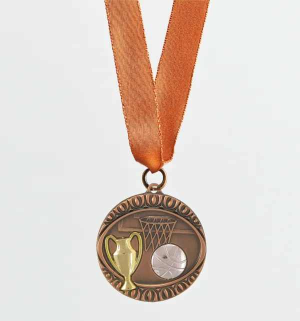 Μεταλλικό Μετάλλιο Μπάσκετ 5cm κωδ. MD-01