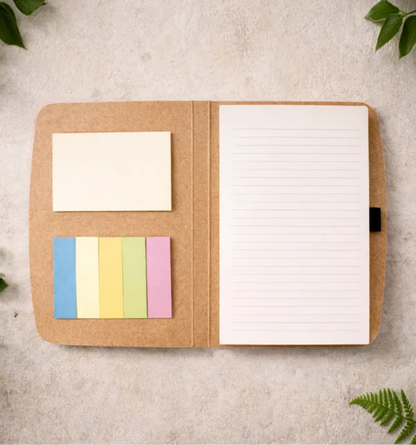 Οικολογικό Σημειωματάριο με Λάστιχο, Θήκη για Στυλό και 6 Sticky Notes κωδ. GD-080