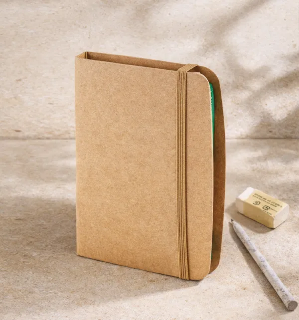 Οικολογικό Σημειωματάριο με Λάστιχο, Θήκη για Στυλό και 6 Sticky Notes κωδ. GD-080