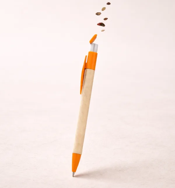 Οικολογικό Στυλό με Σπόρους & Κλιπ σε Σχήμα Φύλλου 100 τεμ. κωδ. 0522-280