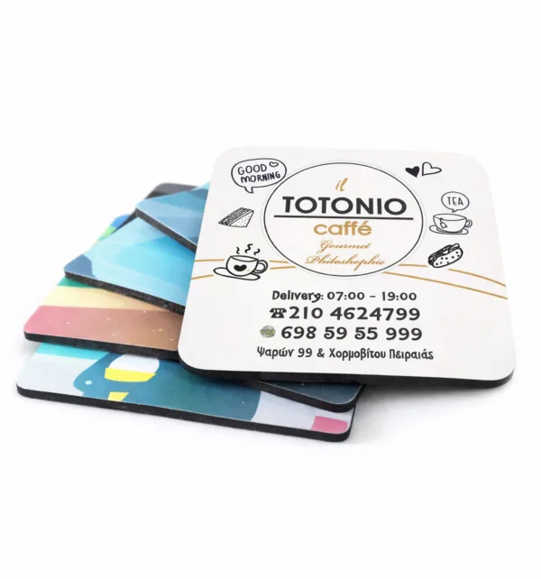 Διαφημιστικά Σουβέρ PVC 9x9cm (500 τεμάχια) κωδ. 8950