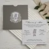 Προσκλητήριο Γάμου με Τετράγωνο Φάκελο με Κοπτικό και Ασημί ή Χρυσά Σχέδια κωδ. 9291 Προσκλητήριο Γάμου με Τετράγωνο Φάκελο με Κοπτικό και Ασημί ή Χρυσά Σχέδια κωδ. 9291
