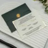 Προσκλητήριο Γάμου με Χρυσό Περίγραμμα & Πράσινο Φάκελο κωδ. 9319 Προσκλητήριο Γάμου με Χρυσό Περίγραμμα & Πράσινο Φάκελο κωδ. 9319