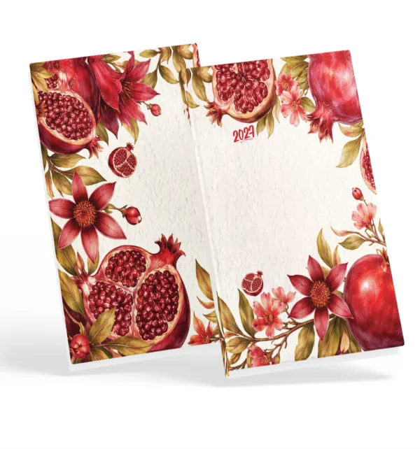 Εβδομαδιαία Ατζέντα Τσέπης - Φαρμακείου 2027 Λουλούδια & Ρόδι κωδ. M-716-004