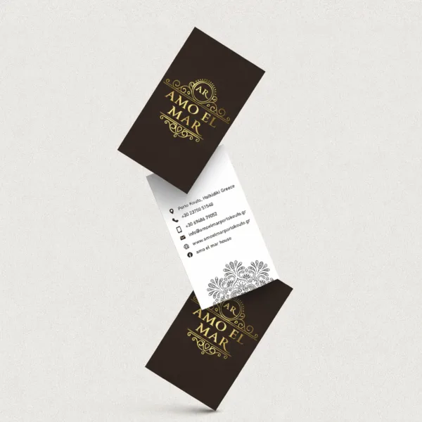 Επαγγελματικές Κάρτες 350γρ με Χρυσοτυπία 1 όψης (1.000 τεμάχια) κωδ. AY