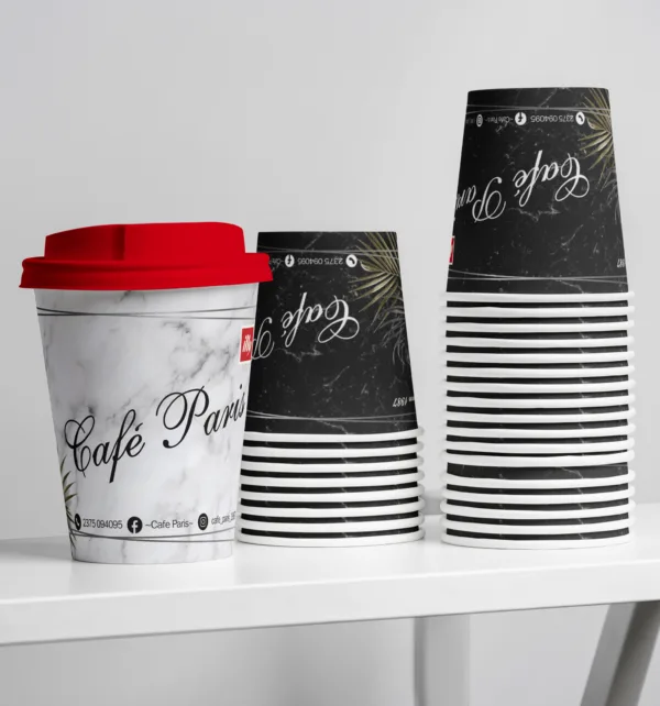 Χάρτινα Ποτήρια Διπλότοιχα με Εκτύπωση 5.000 τεμάχια (πακέτο) κωδ. Pacap