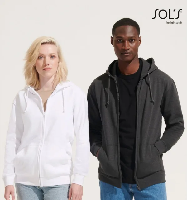 Sol's Carter Unisex Ζακέτα Φούτερ Με Κουκούλα 280g κωδ. 03812