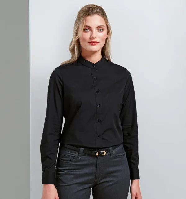 Premier "Grandad" Γυναικείο Μακρυμάνικο Πουκάμισο Με Γιακά "Μάο" κωδ. PR358