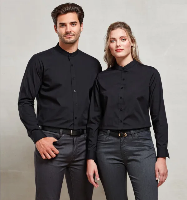 Premier "Grandad" Γυναικείο Μακρυμάνικο Πουκάμισο Με Γιακά "Μάο" κωδ. PR358