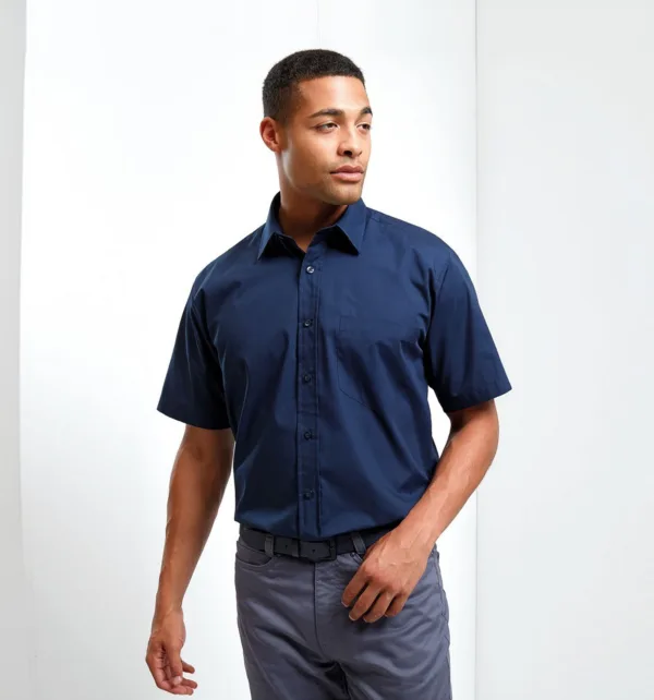 Premier Ανδρικό Κοντομάνικο Πουκάμισο Από Ποπλίνα κωδ. PR202 Premier Ανδρικό Κοντομάνικο Πουκάμισο Από Ποπλίνα κωδ. PR202