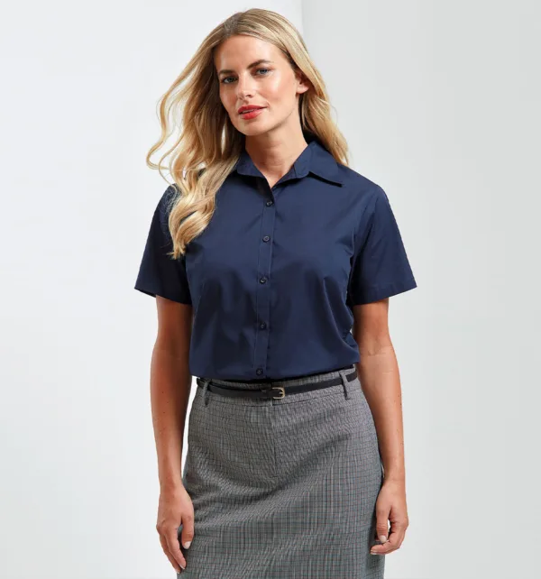 Premier Γυναικείο Κοντομάνικο Πουκάμισο Από Ποπλίνα κωδ. PR302