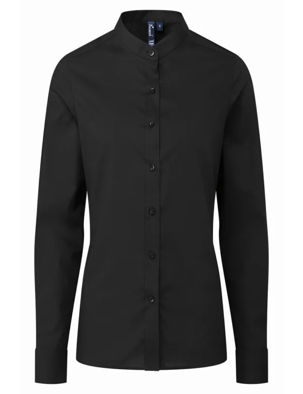 Premier "Grandad" Γυναικείο Μακρυμάνικο Πουκάμισο Με Γιακά "Μάο" κωδ. PR358