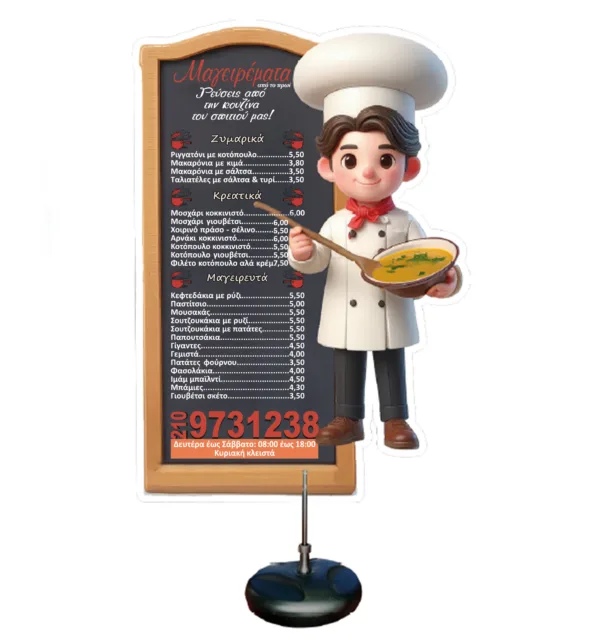 Διαφημιστική Πινακίδα Custom Διπλής Όψης Full Color κωδ. TE-PEZF Διαφημιστική Πινακίδα Custom Διπλής Όψης Full Color κωδ. TE-PEZF