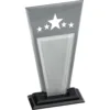 Κρυστάλλινo Βραβείο 13x25cm Γκρι & Διάφανο με Αστέρια κωδ. EKT-360