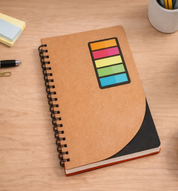 Οικολογικό Σημειωματάριο Spiral με Sticky Σελιδοδείκτες κωδ. GD-055