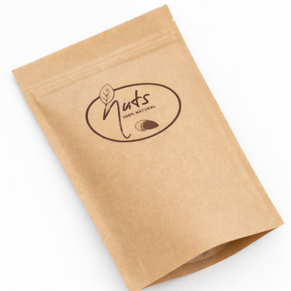 Σακουλάκι Τύπου Doypack Καφέ Kraft με Εκτύπωση Εκατοστάδα (100 τεμάχια) κωδ. DMRK