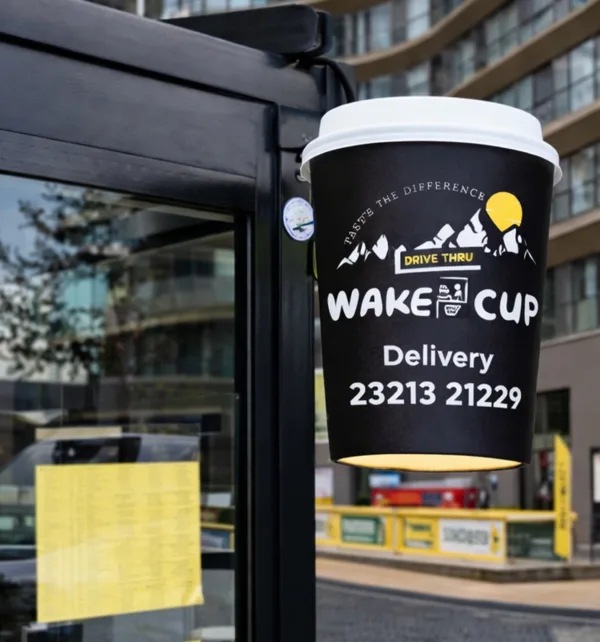 Φωτιζόμενη Ταμπέλα σε Σχήμα Ποτήρι Καφέ με Μπράτσο κωδ. TE-POT60