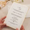 Προσκλητήριο Γάμου με Χρυσοτυπία, Λευκό Φάκελο & Βουλοκέρι κωδ. E5118 Προσκλητήριο Γάμου με Χρυσοτυπία, Λευκό Φάκελο & Βουλοκέρι κωδ. E5118