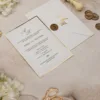 Προσκλητήριο Γάμου με Χρυσοτυπία, Λευκό Φάκελο & Βουλοκέρι κωδ. E5118 Προσκλητήριο Γάμου με Χρυσοτυπία, Λευκό Φάκελο & Βουλοκέρι κωδ. E5118