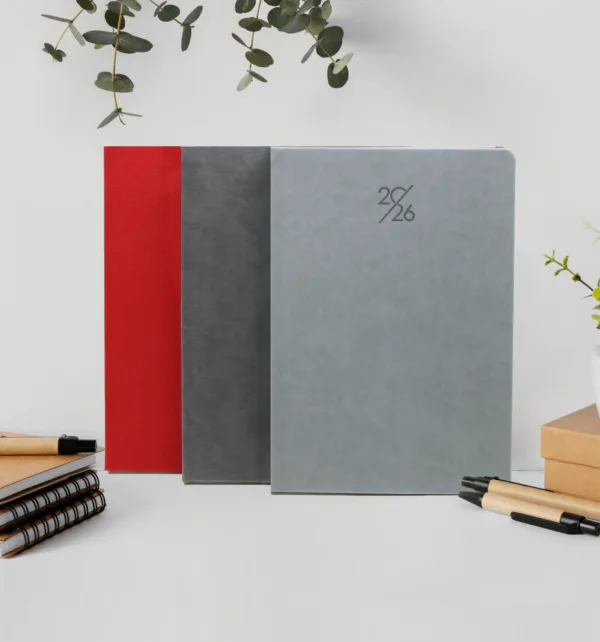 Ατζέντα Ημερήσιο Ημερολόγιο 2026 17x24cm με Δερματίνη & Εκτύπωση της Επωνυμίας σας κωδ. ΜJH-17