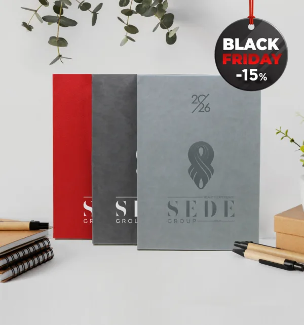 Ατζέντα Ημερήσιο Ημερολόγιο 2026 17x24cm με Δερματίνη & Εκτύπωση της Επωνυμίας σας κωδ. ΜJH-17