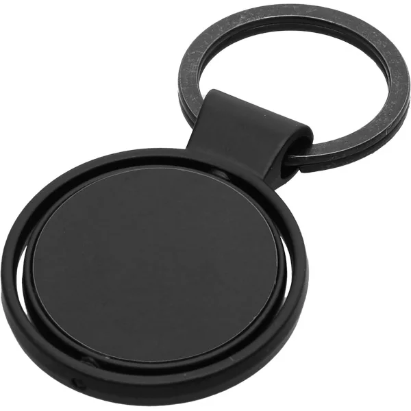 Μεταλλικό Μπρελόκ Στρόγγυλο Μαύρο Περιστρεφόμενο κωδ. AN-5175