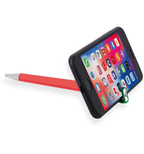 Πλαστικό Στυλό με Βάση Στήριξης Τηλεφώνου και Λευκό Κλιπ 100 τεμ. κωδ. 0544-210