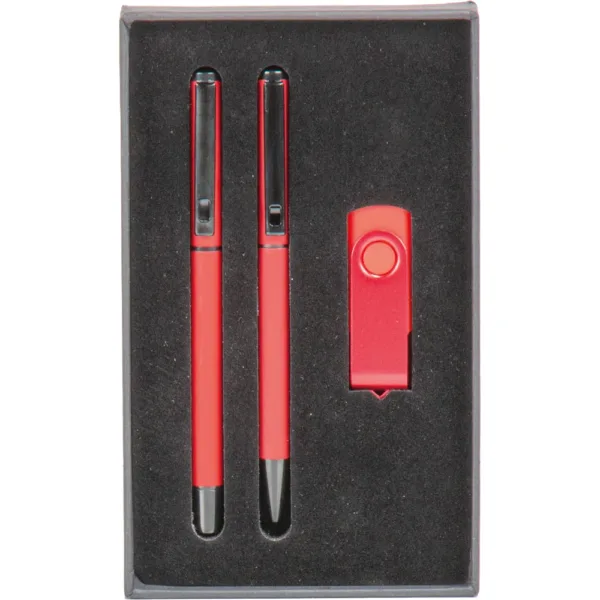 Σετ με Δύο Στυλό Μεταλλικά Διαρκείας & Μεταλλικό USB Stick 16GB κωδ. 9220