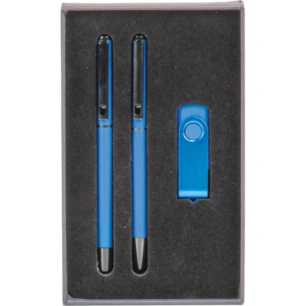 Σετ με Δύο Στυλό Μεταλλικά Διαρκείας & Μεταλλικό USB Stick 16GB κωδ. 9220