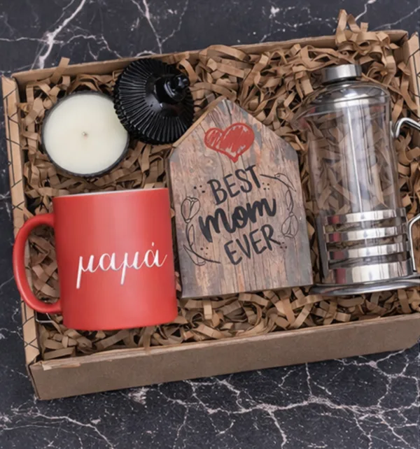 Gift Box για Μαμά με Κούπα, Κερί, Γαλλική Πρέσα & Διακοσμητικό κωδ. 75196