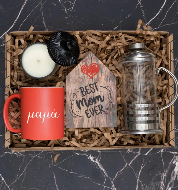 Gift Box για Μαμά με Κούπα, Κερί, Γαλλική Πρέσα & Διακοσμητικό κωδ. 75196