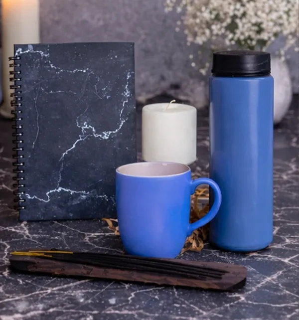 Gift Box με Σημειωματάριο, Κούπα, Κερί, Θερμό & Αρωματικά Sticks κωδ. 75356