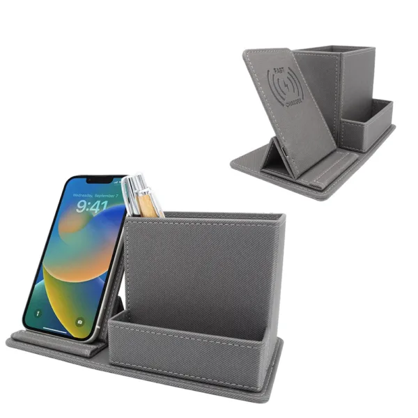 Wireless Βάση για Κινητό και Μολυβοθήκη Γκρι κωδ. 7381