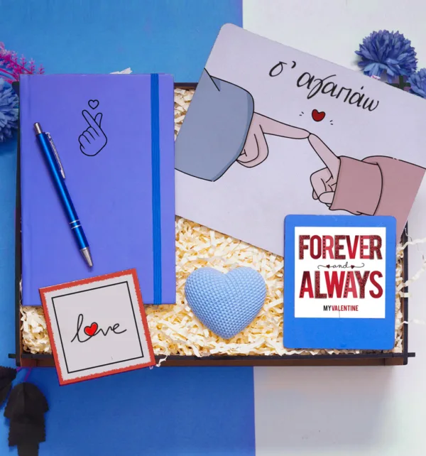 Σετ Δώρου Love με Mousepad, Κορνίζα, Σημειωματάριο, Στυλό, Σουβέρ και Διακοσμητικό σε Σχήμα Καρδιάς κωδ. 14645