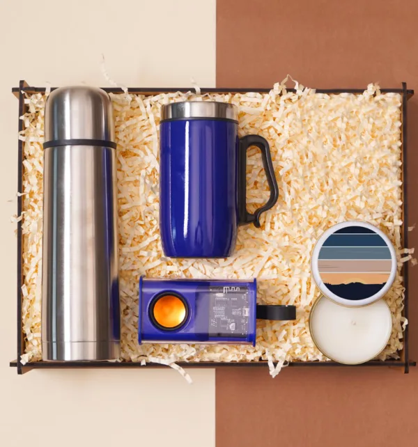 Premium Σετ Δώρου με Θερμό, Κούπα, Ηχείο Bluetooth RGB & Κερί κωδ. 21322