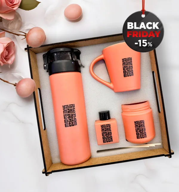 You Make Today Better Σετ Δώρου με Μπουκάλι., Κούπα, Θήκη για Αρωματικό, Κερί & Ξύλινο Κουτί κωδ. M-2626P