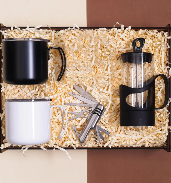 Ανδρικό Σετ Δώρου με 2 Κούπες, Γαλλική Πρέσα & Σουγιά κωδ. 20820