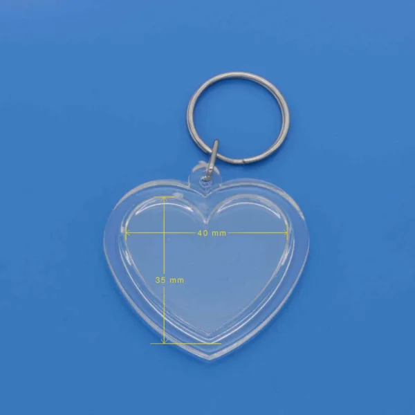 Πλαστικό Μπρελόκ Καρδιά Διάφανο κωδ. M-4212 Πλαστικό Μπρελόκ Καρδιά Διάφανο κωδ. M-4212