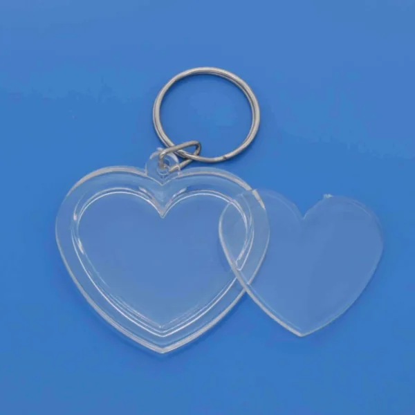 Πλαστικό Μπρελόκ Καρδιά Διάφανο κωδ. M-4212