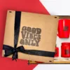 Good Vibes Only Σετ Δώρου με Μπουκάλι., Κούπα, Θήκη για Αρωματικό, Κερί & Ξύλινο Κουτί κωδ. M-2626R