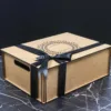 Gift Box με Ειδικό Ξύλινο Κουτί, με 2 Χρυσές Κούπες, Σημειωματάριο, Μπρίκι & Ξύλινο Μαγνητάκι κωδ. 21681