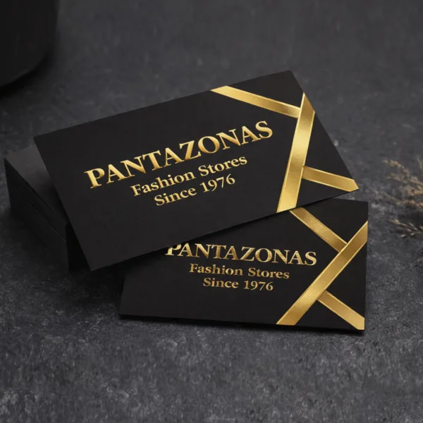 Επαγγελματικές Κάρτες 590γρ με Μαύρο Χαρτί και Χρυσοτυπία και Ανάγλυφο (500 τεμάχια) κωδ. SFA LAK Επαγγελματικές Κάρτες 590γρ με Μαύρο Χαρτί και Χρυσοτυπία και Ανάγλυφο (500 τεμάχια) κωδ. SFA LAK