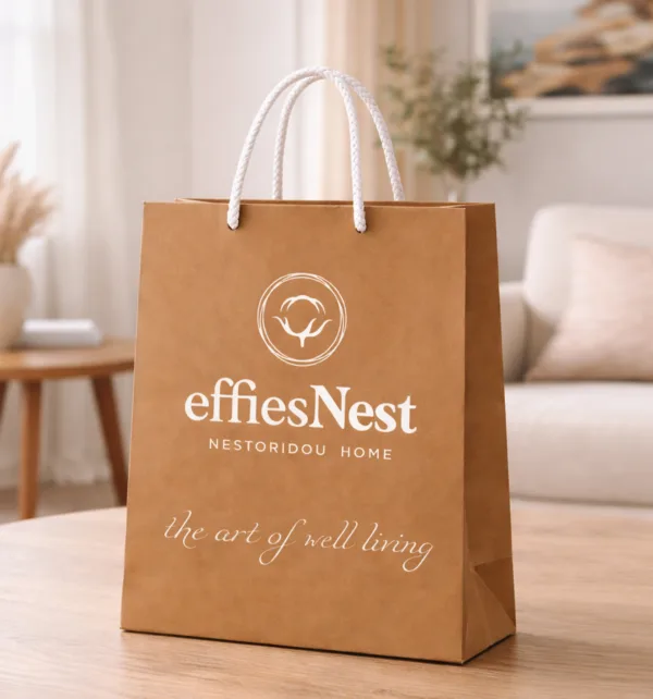Χάρτινες Τσάντες Kraft με Κορδόνι & Εκτύπωση 500 τεμάχια κωδ. CNTKRAFT