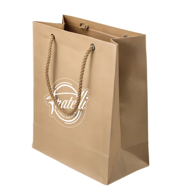 Χάρτινες Τσάντες Kraft με Κορδόνι & Εκτύπωση 500 τεμάχια κωδ. CNTKRAFT