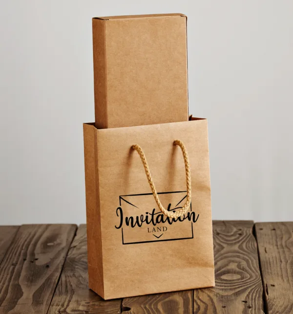 Χάρτινες Τσάντες Kraft με Κορδόνι & Εκτύπωση 500 τεμάχια κωδ. CNTKRAFT