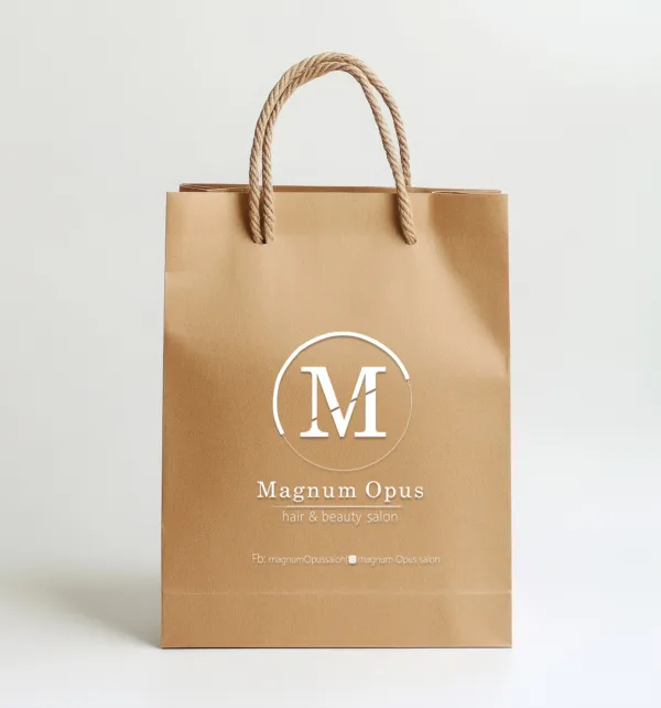 Χάρτινες Τσάντες Kraft με Κορδόνι & Εκτύπωση 500 τεμάχια κωδ. CNTKRAFT