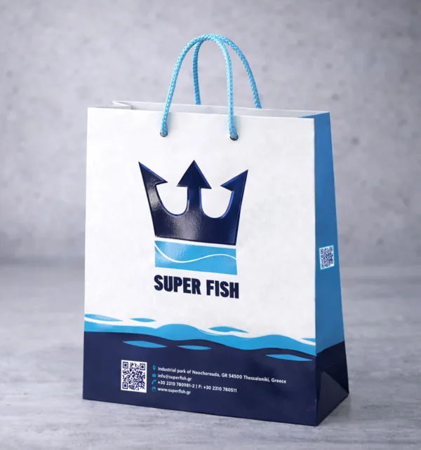 Χάρτινες Τσάντες Πολυτελείας 210γρ με Κορδόνι, Έγχρωμη Εκτύπωση & Πλαστικοποίηση 500 τεμάχια κωδ. CNT