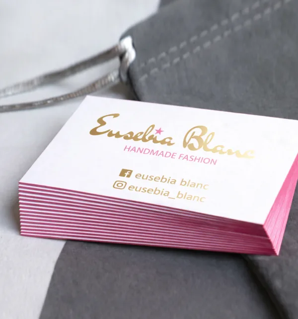 Ανάγλυφες Επαγγελματικές Κάρτες 700γρ. με Χρυσοτυπία & Βαμμένο Σόκορο (1.000 τεμάχια) κωδ. KS-SEKAYC